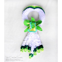 พวงมาลัยดอกแคทรียาไหมพรม ไซส์ L