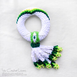 พวงมาลัยไหมพรมแบบมีลาย 2 Size L