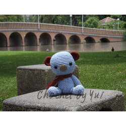 ตุ๊กตาถักไหมพรมหมีบิ๊กบลู Bear Big Blue