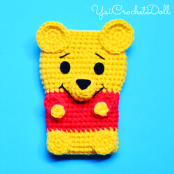 ซองใส่โทรศัพท์มือถือไหมพรม หมีพูล