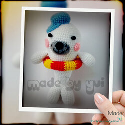 ตุ๊กตาถักไหมพรมแมวน้ำ Seal