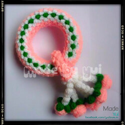 พวงมาลัยไหมพรมแบบมีลาย 1 Size L