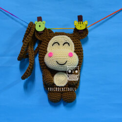 กระเป๋าใส่โทรศัพท์มือถือ มีสายคล้องคอ ลิง