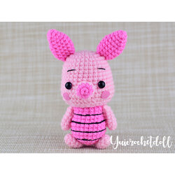 ตุ๊กตาถักโครเชต์ พิกเลต Piglet