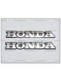 โลโก้ HONDA สีเงิน 16cm.x2.5cm. (2ชิ้น/ชุด)