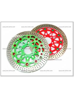 จานดีสเบรคหน้าสี KR150 MAX, SERPICO เก่า (5 รู)