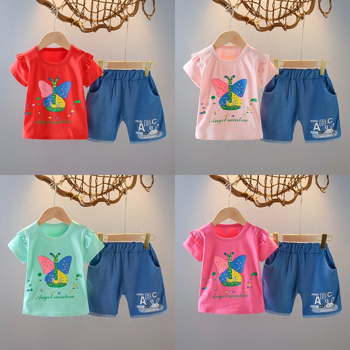 ha1369 เสื้อ+กางเกง size 80-110 จำนวน 4 ตัวต่อแพ็ค