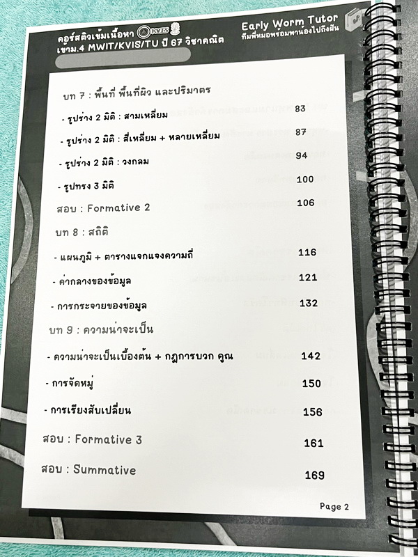 ►สอบเข้า MWIT,KVIS,TU◄ หนังสือเรียนพิเศษ 2567 Early Worm Tutor วิชาคณิตศาสตร์ติวเข้มเนื้อหาเข้าม.4 รร. MWIT KVIS TU ปี 67 เล่ม1-2 มีสรุปสูตรสำคัญ ทุกบทมี Trick และหลักการทำโจทย์สั้นๆกระชับ อาจารย์มีเน้นจุดที่ต้องทำวนซ้ำๆให้คล่อง รวมถึงจุดที่ต้องระวังคิดเล