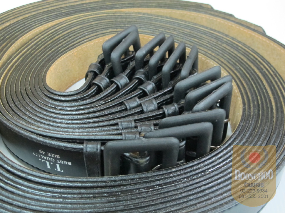 เข็มขัดหนังPUดำ นักเรียนหญิง