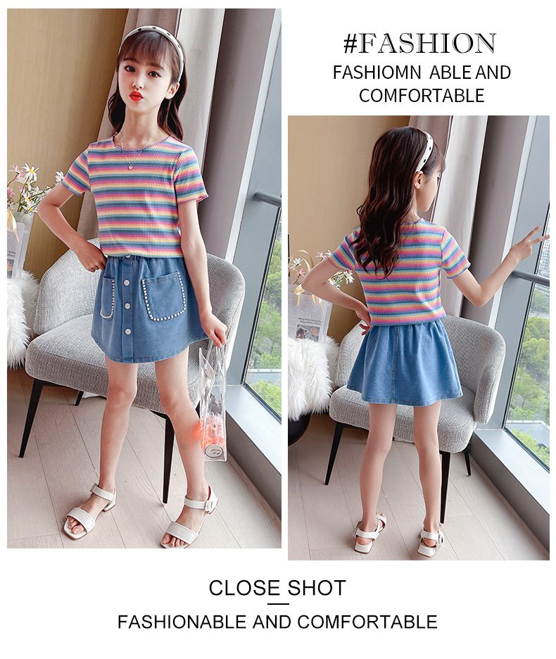 dr5292 เสื้อ+กระโปรง เด็กโต 3 ตัวต่อแพ็ค 110-160 (เลือกไซส์ได้ให้ครบแพ็ค)