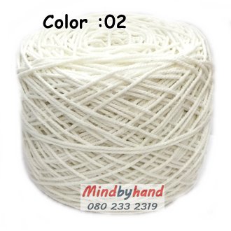 เชือกฟอก เกรด A สี 02 สีขาวซอฟท์ (ขาวนวล)
