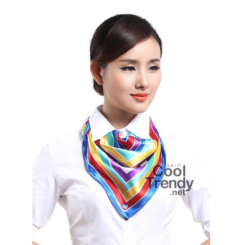 ผ้าพันคอจัตุรัส ผ้าพันคอ uniform รหัส S41 - size 60 x 60 cm