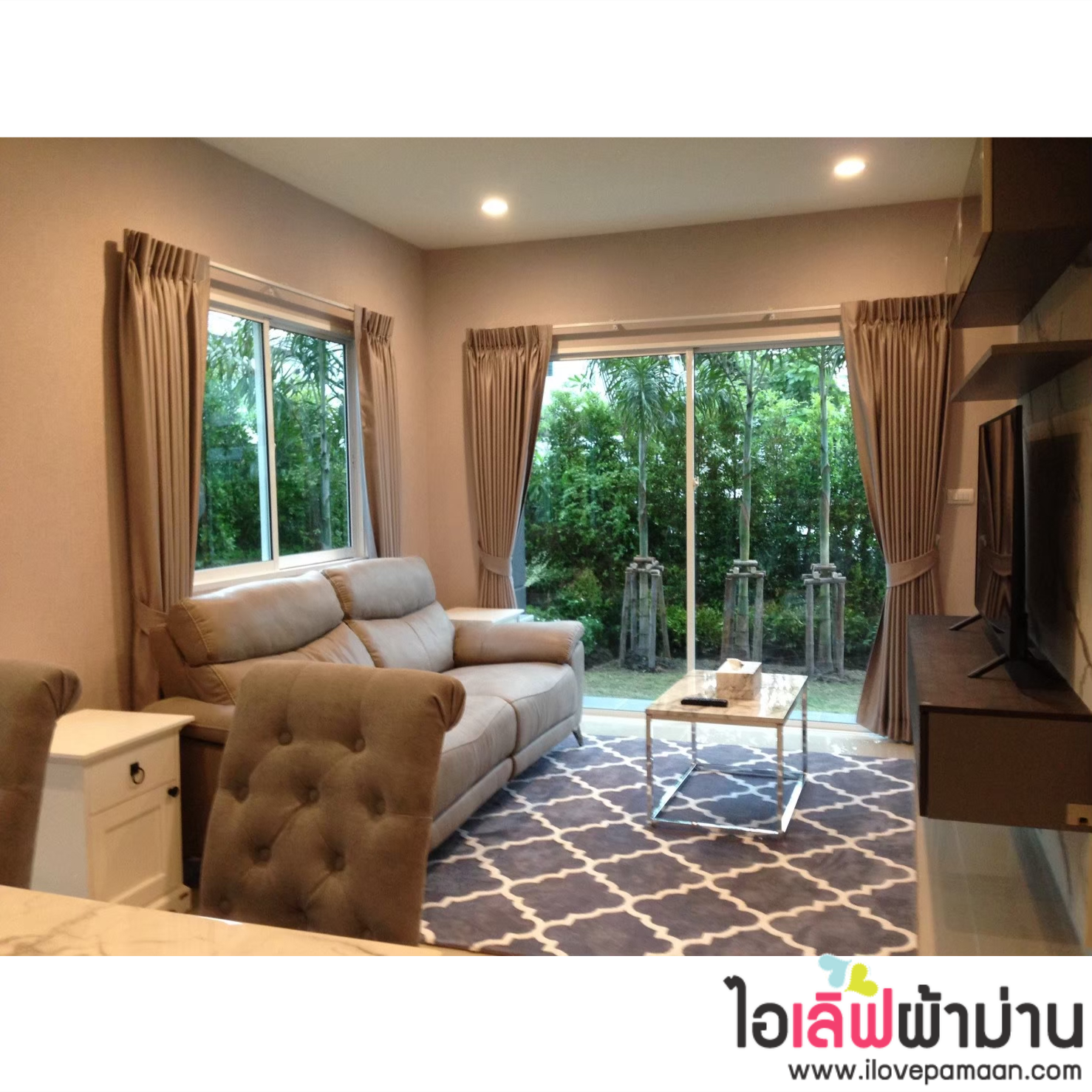 [H422] Centro รังสิต ม่านจีบ ผ้าโปร่ง