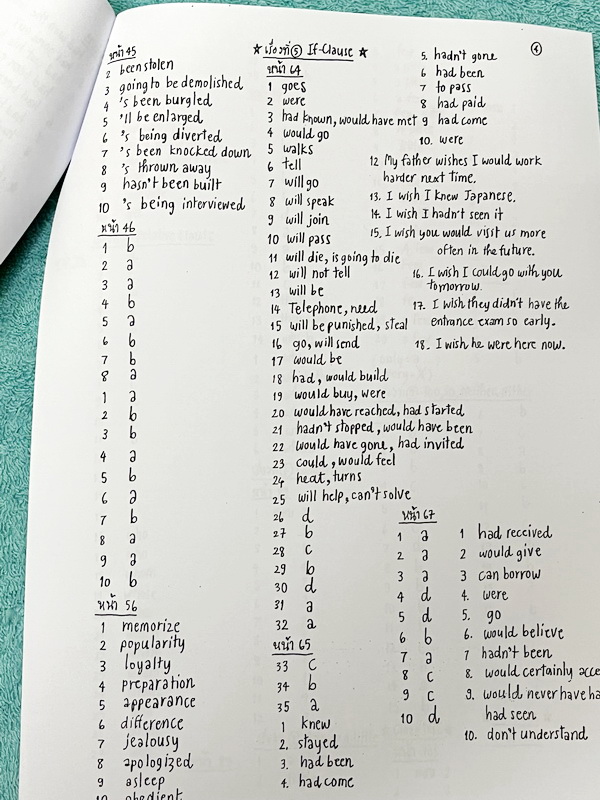 ►อ.ถ้วย◄ หนังสือเรียนภาษาอังกฤษครูพี่ถ้วย คอร์ส Grammar เล่ม 1-2 สอบเข้าเตรียมอุดม + ชีทเฉลย + ชีทสรุปแกรมม่า ในหนังสือมีโจทย์เยอะมาก มีจดบางหน้า จดละเอียด มีชีทเฉลยใช้คู่กับหนังสือให้ต่างหาก และมีชีทตัวอย่างการสรุป Grammar ย่อๆให้พอเข้าใจแบบภาพรวม ควรจำเ