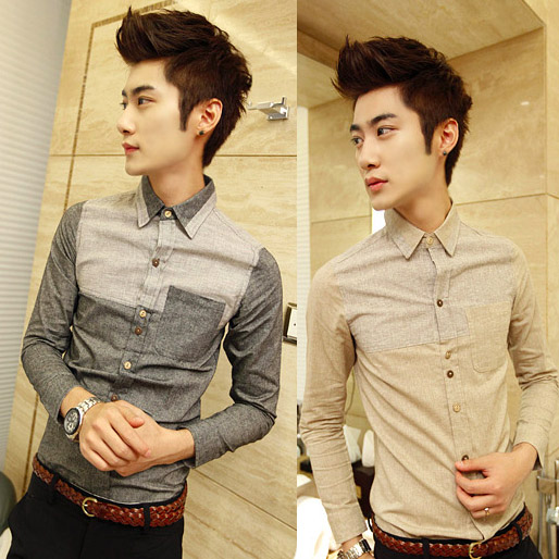 เสื้อผ้าผู้ชาย | เสื้อเชิ้ตผู้ชาย เสื้อเชิ้ตแฟชั่นชาย แขนยาว แฟชั่นเกาหลี