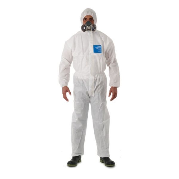 ชุด PPE ป้องกันสารเคมี ALPHATEC® 1500 PLUS สีขาว