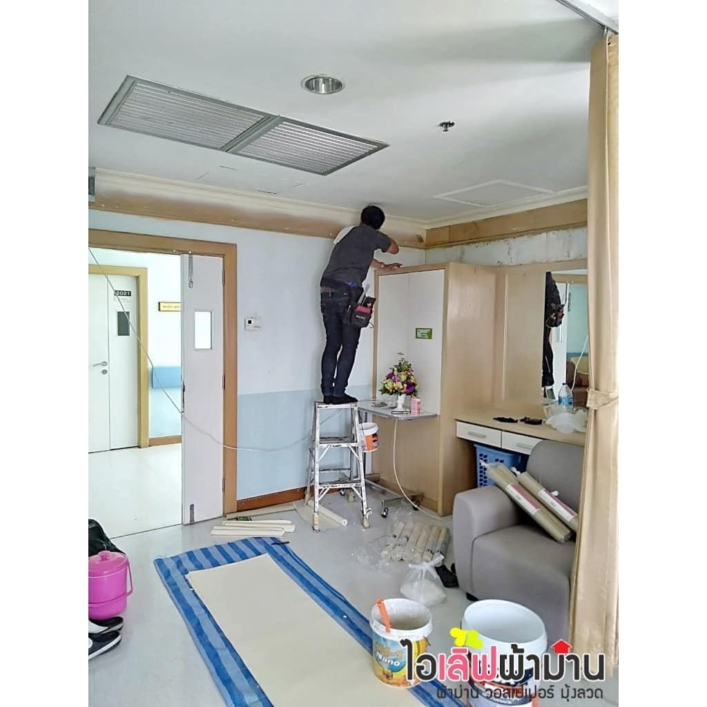 [O14] โรงพยาบาลพระมงกุฎเกล้า กรมการแพทย์ทหารบก วอลเปเปอร์ผนัง และเพดาน