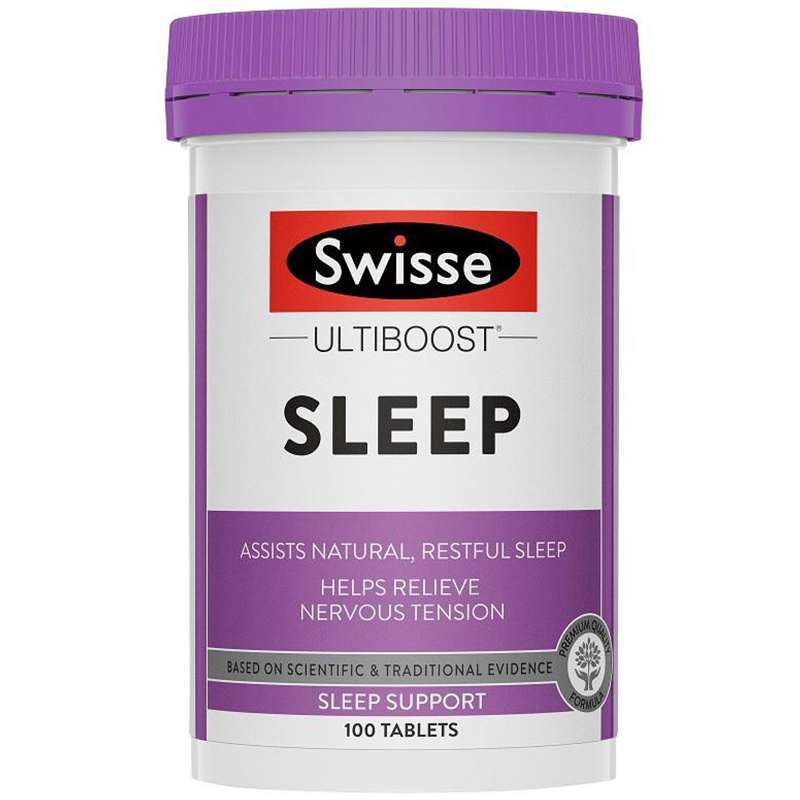 พร้อมส่ง อาหารเสริมสำหรับผู้ที่มีปัญหาเรื่องการนอน Swisse Ultiboost Sleep 100 เม็ด