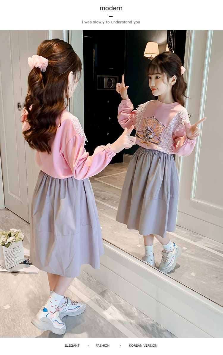 pa544 เสื้อแขนยาว+กระโปรง 120-170 จำนวน3 ตัวต่อแพ็ค (เลือกไซส์ได้ให้ครบแพ็ค)
