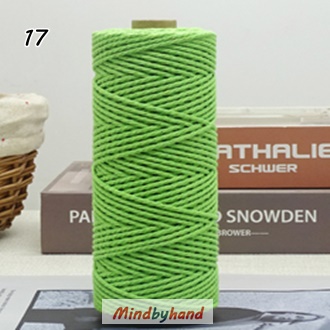 เชือกฟอก / เชือกคอตตอล 2 มิล สี 17 สีเขียวฝรั่ง
