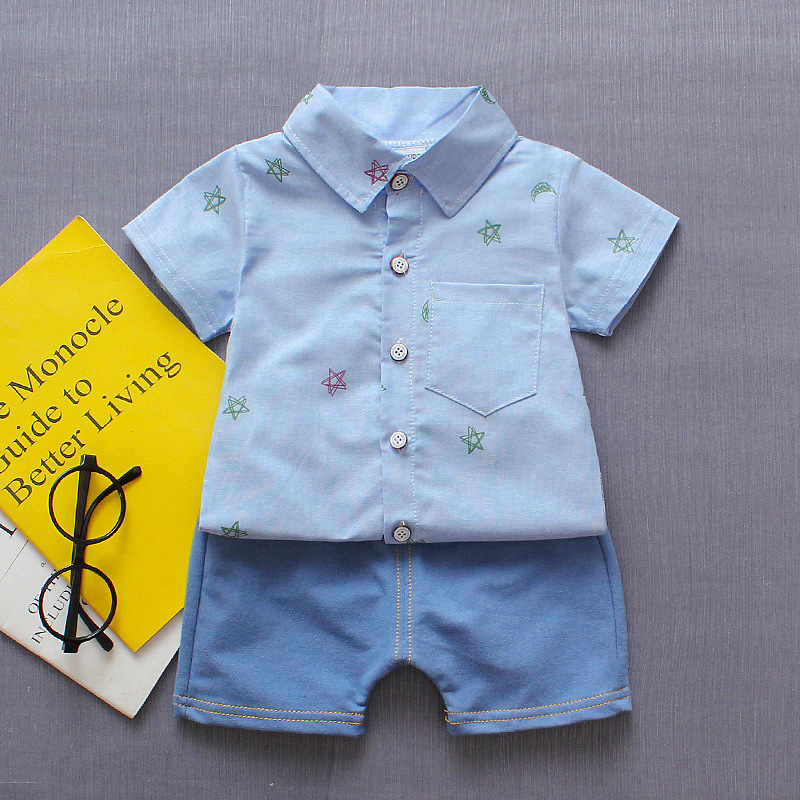ha681 เสื้อเชิร์ต+กางเกง size 80-110 4ตัวต่อแพ็ค