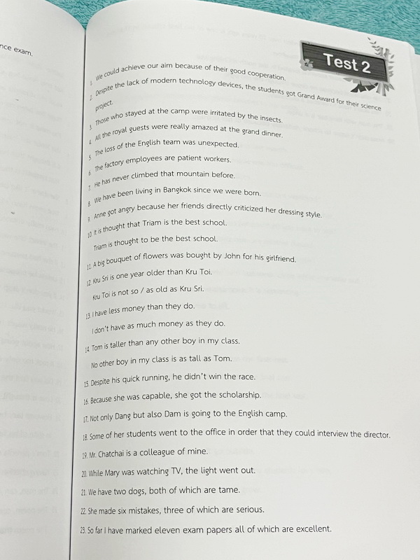 ►เตรียมอุดม◄ อ.เอมอุษา (อดีตครูโรงเรียนเตรียมอุดมศึกษา) หนังสือเรียนวิชาภาษาอังกฤษ Rewriting Sentences มีสรุปหลักการเขียน Writing ในวิชาภาษาอังกฤษ อาจารย์มีเน้นจุดที่ต้องระวังเป็นพิเศษและข้อสังเกตสำคัญที่ควรจำ ด้านหลังมี Test โจทย์ข้อสอบรวมทั้งหมด 11 ชุด