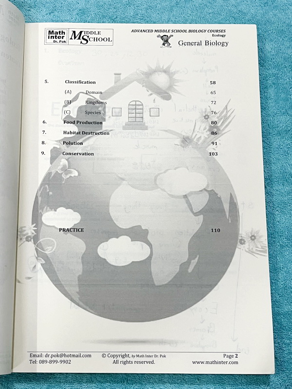 ►สอบ สอวน. ,สอบแข่งขันขึ้น ม.4◄ หนังสือเรียน Dr.POK ชีววิทยาสอบ สอวน. สอบแข่งขันขึ้น ม.4 สอบ SAT2 เรื่องนิเวศวิทยา มีสรุปเนื้อหา และโจทย์ระดับยาก Advanced ทั้งเนื้อหาและโจทย์ในหนังสือมีทั้งภาษาไทย + ภาษาอังกฤษ เหมาะสำหรับเด็กที่มีพื้นฐานสูง เนื้อหาตีพิมพ์