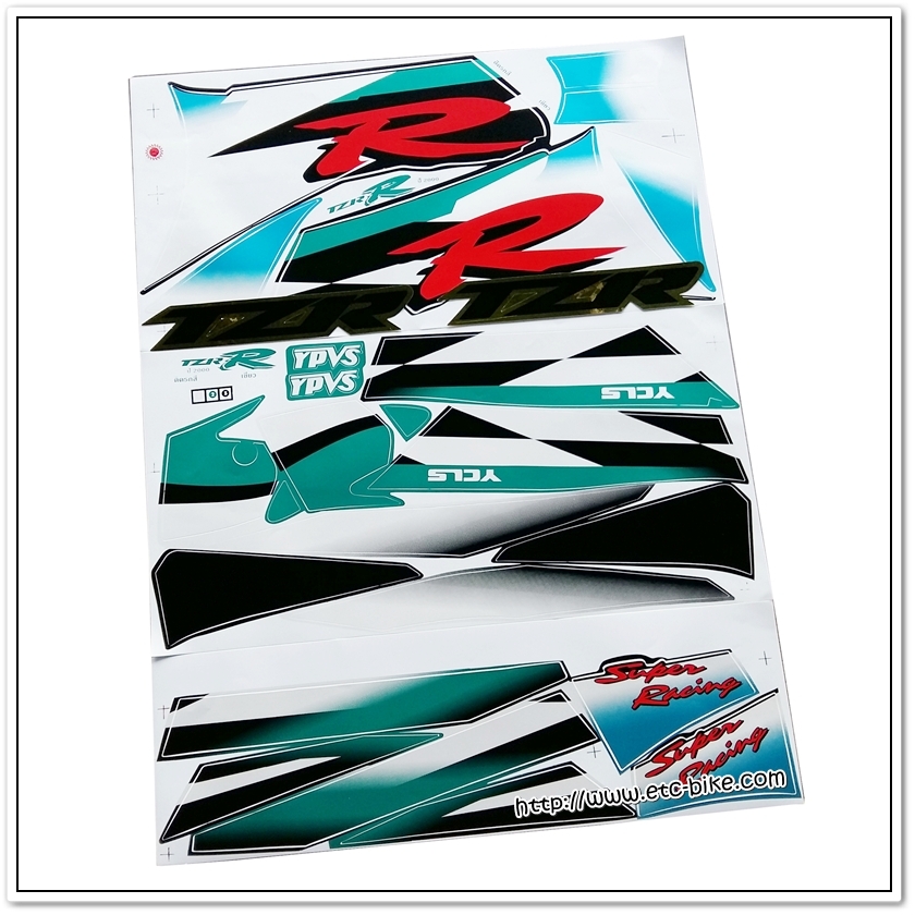 สติ๊กเกอร์ TZR-R ปี 2000 ติดรถสีเขียว