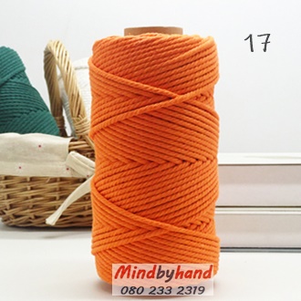 เชือกคอตตอล สี 17 สีส้ม