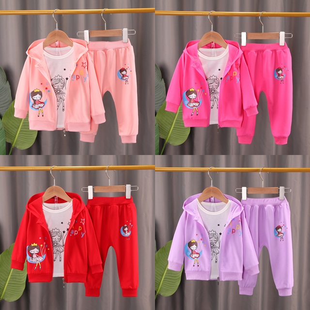 ha1817 เสื้อ+กางเกง(3ชิ้น) size 80-110 จำนวน 4 ตัวต่อแพ็ค