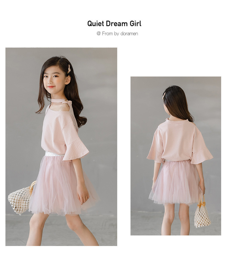 dr4898 เสื้อ+กระโปรง เด็กโต 3 ตัวต่อแพ็ค 110-170 (เลือกไซส์ได้ให้ครบแพ็ค)