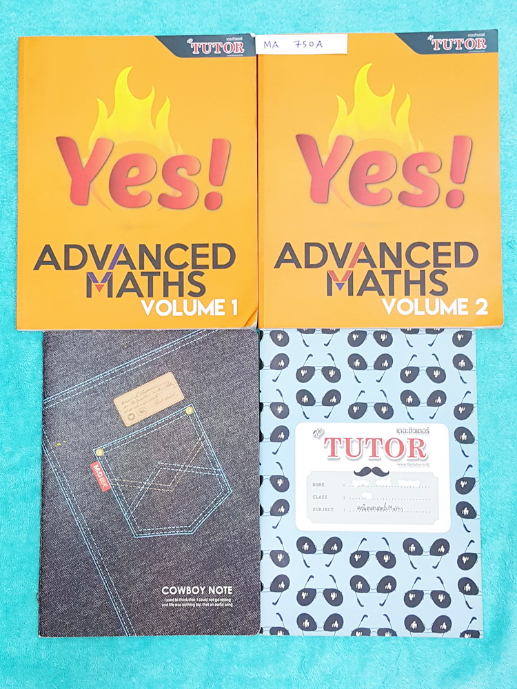 ►พี่ตุ้ยเดอะติวเตอร์◄ MA 750A Set หนังสือกวดวิชา Advanced Maths เล่ม 1+2 และสมุดโน้ต 2 เล่ม รวมโจทย์คณิตศาสตร์ระดับยากครบทุกบท เหมาะสำหรับเด็กที่มีพื้นฐานดี จดครบเกือบเล่มทั้ง 2 เล่ม จดละเอียดมาก มีบางข้อเว้นว่างไปบ้าง มีจดเทคนิคลัดเพิ่มเติมหลายจุด ในสมุด