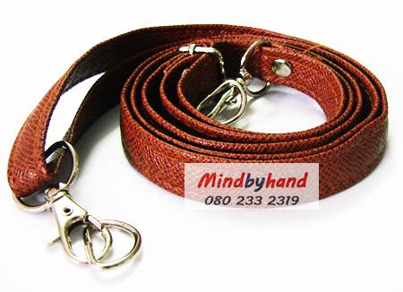 สายกระเป๋าหนัง แบบเลื่อน (เล็ก) อะไหล่เงิน (กว้าง 1.5 ซม.)