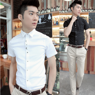 เสื้อผ้าผู้ชาย | เสื้อเชิ้ตผู้ชาย เสื้อเชิ้ตแฟชั่นชาย แขนสั้น แฟชั่นเกาหลี