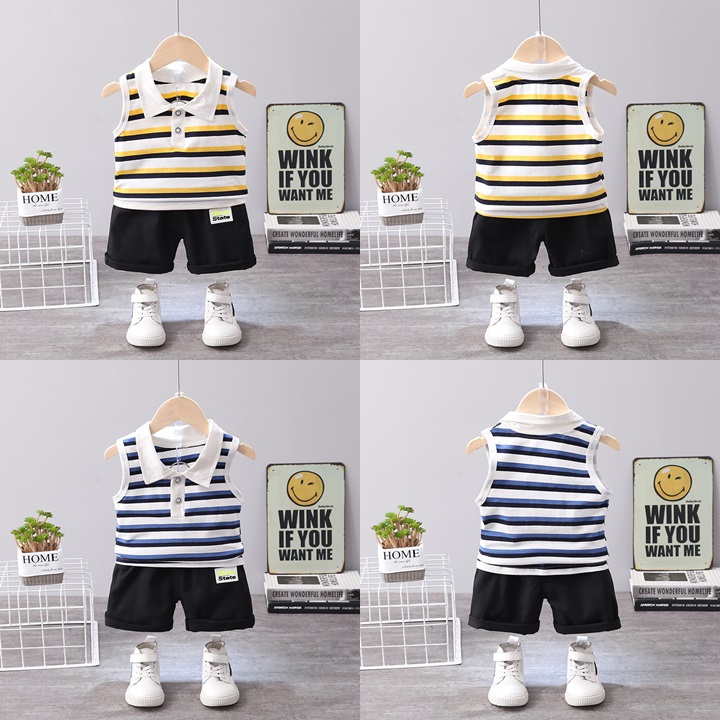 ha1587 เสื้อกล้าม+กางเกง size 80-120 จำนวน 5 ตัวต่อแพ็ค