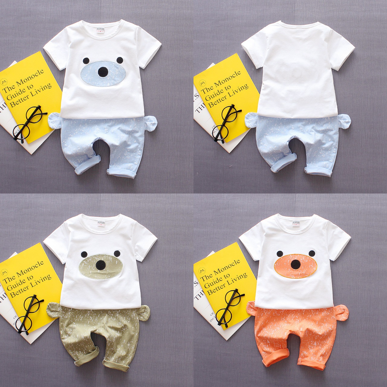 ha284 เสื้อ+กางเกง size 80-110 4 ตัวต่อแพ็ค