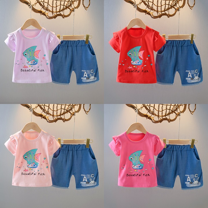 ha1367 เสื้อ+กางเกง size 80-110 จำนวน 4 ตัวต่อแพ็ค