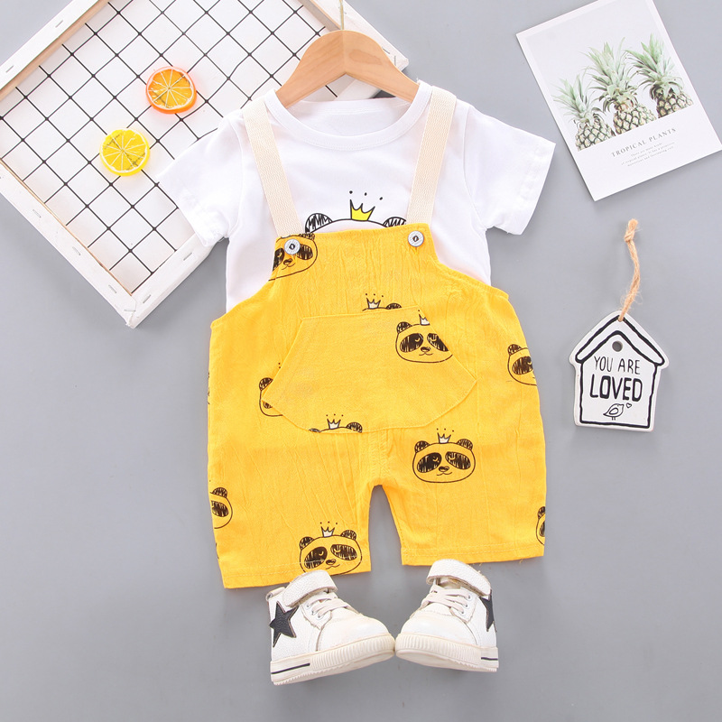 ha1702 เสื้อ+กางเกงเอี๊ยม size 80-110 จำนวน 4 ตัวต่อแพ็ค