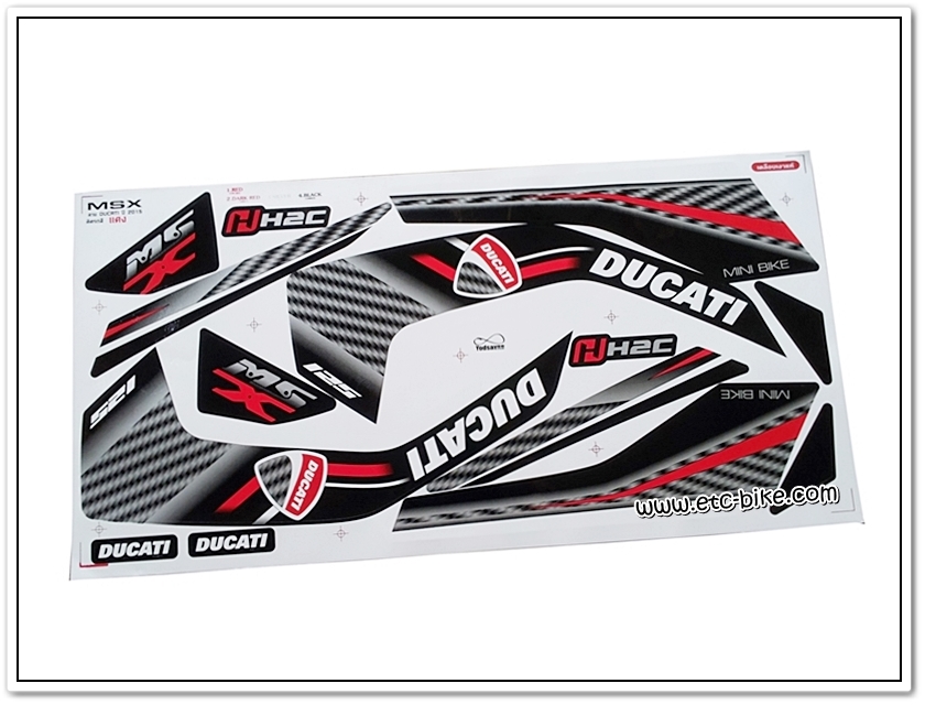 สติ๊กเกอร์ MSX-DUCATI ปี 2015 ติดรถสีแดง