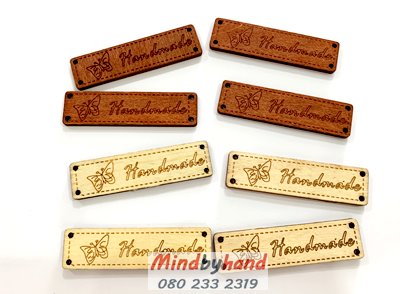 แผ่นไม้ Handmade แบบ 2 สีเหลี่ยม