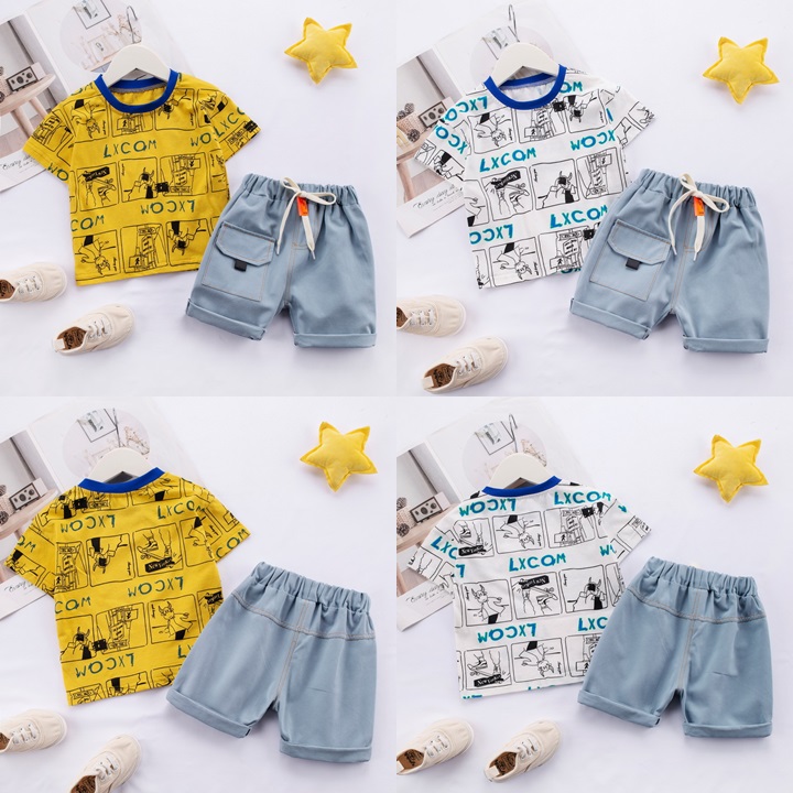ha1581 เสื้อ+กางเกง size 80-110 จำนวน 4 ตัวต่อแพ็ค