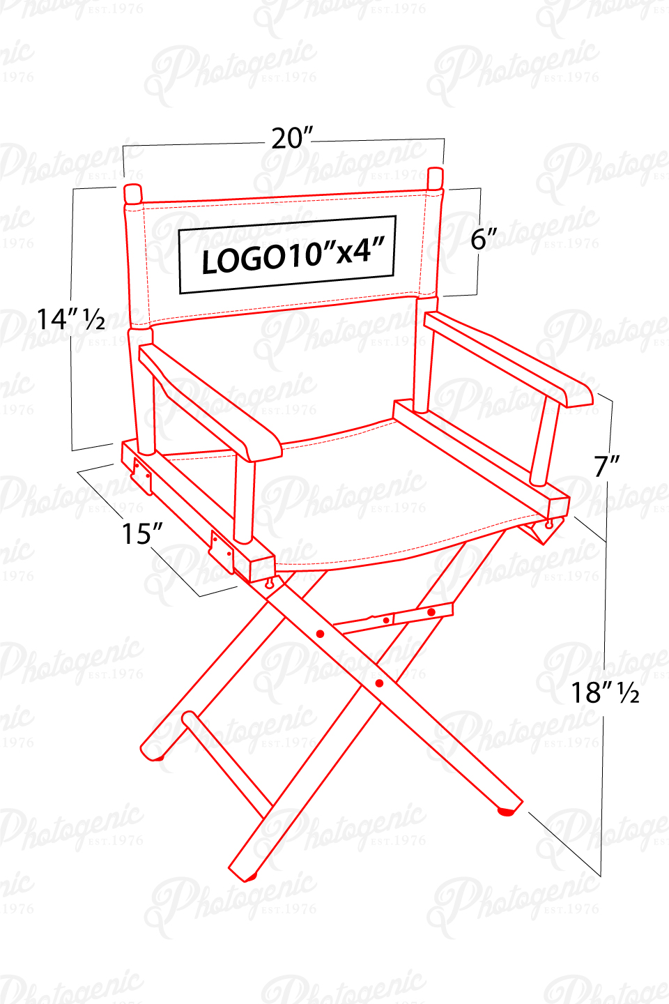 เก้าอี้ผู้กำกับ DC-1S สกรีนฟรี