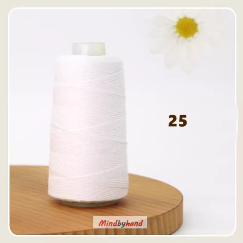 ไหมฝ้ายธรรมชาติ 25 pure white