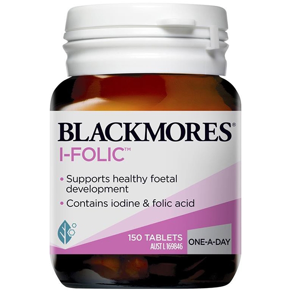 พร้อมส่ง โฟลิกเสริมไอโอดีน บำรุงครรภ์ Blackmores I-Folic