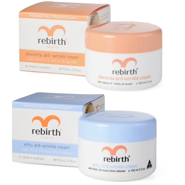 พร้อมส่ง ครีมบำรุงผิว Rebirth Original Placenta /Rebirth Emu Anti-Wrinkle Cream 100ml.