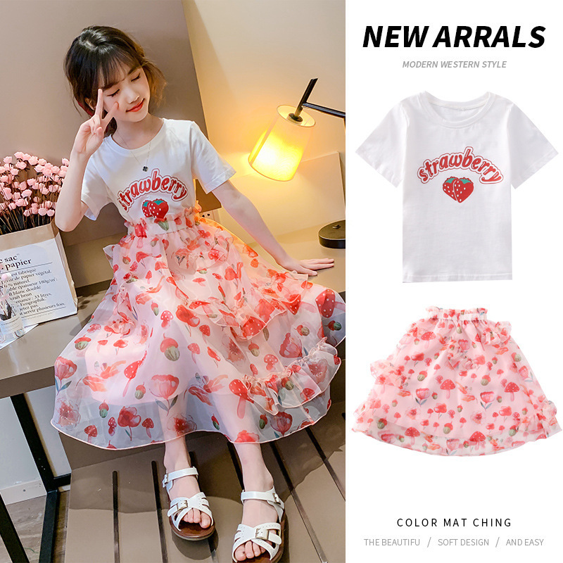 dr5495 เสื้อ+กระโปรง เด็กโต 3 ตัวต่อแพ็ค 110-170 (เลือกไซส์ได้ให้ครบแพ็ค)