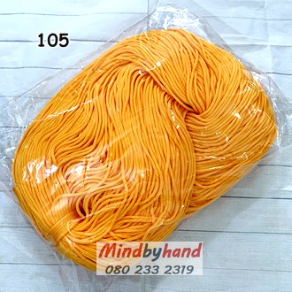 เชือกร่ม ขนาด 3 มิล สีพื้น รหัสสี 105 สีเหลืองทอง