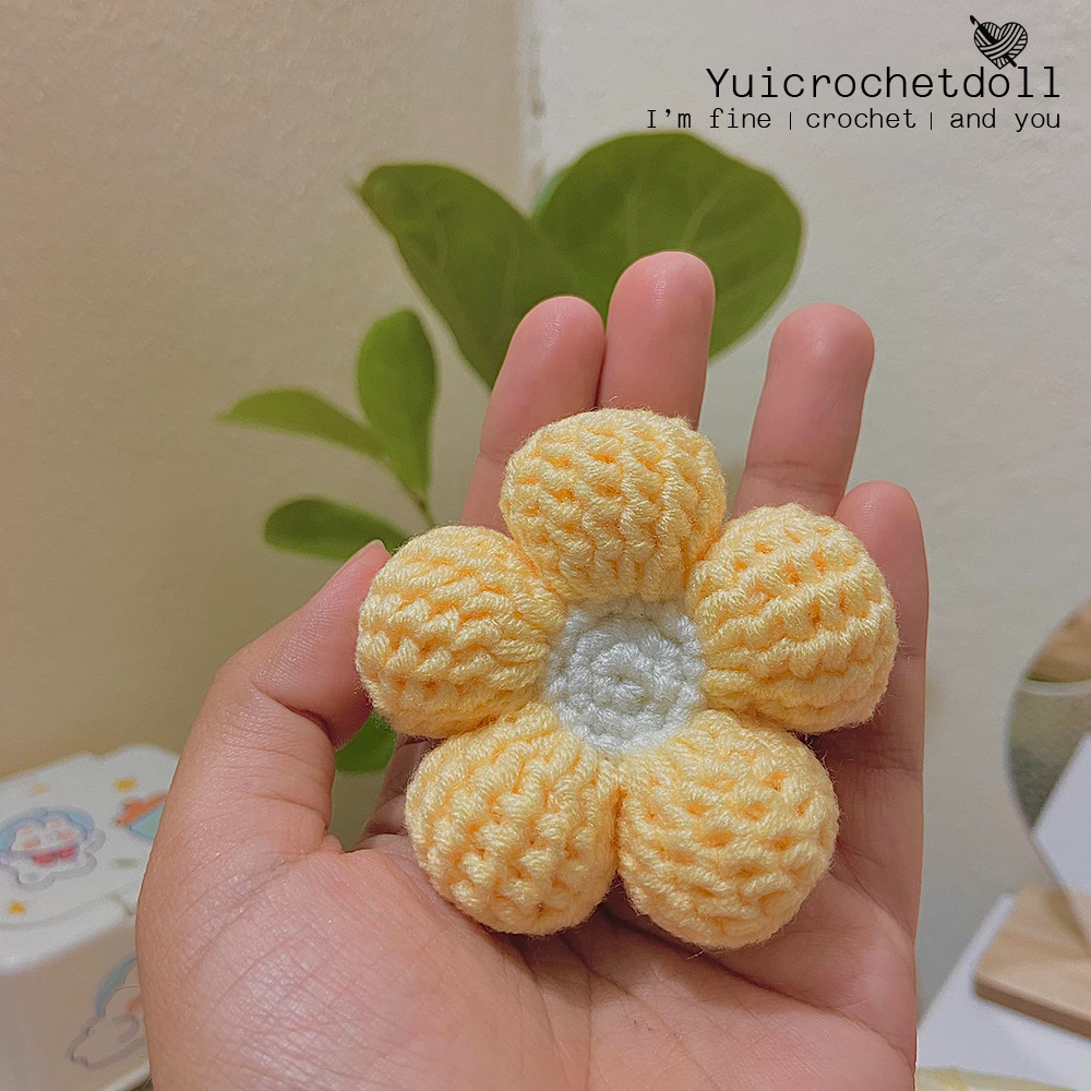 พวงกุญแจห้อยกระเป๋าดอกไม้ ✿ 100% Hanamade ไหม Cotton Milk น้องน่ารัก นุ่มนิ่ม พร้อมจัดส่ง