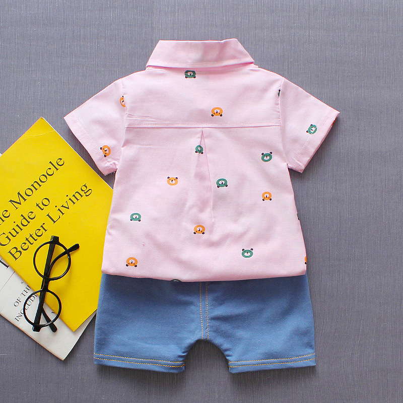 ha679 เสื้อเชิร์ต+กางเกง size 80-110 4ตัวต่อแพ็ค