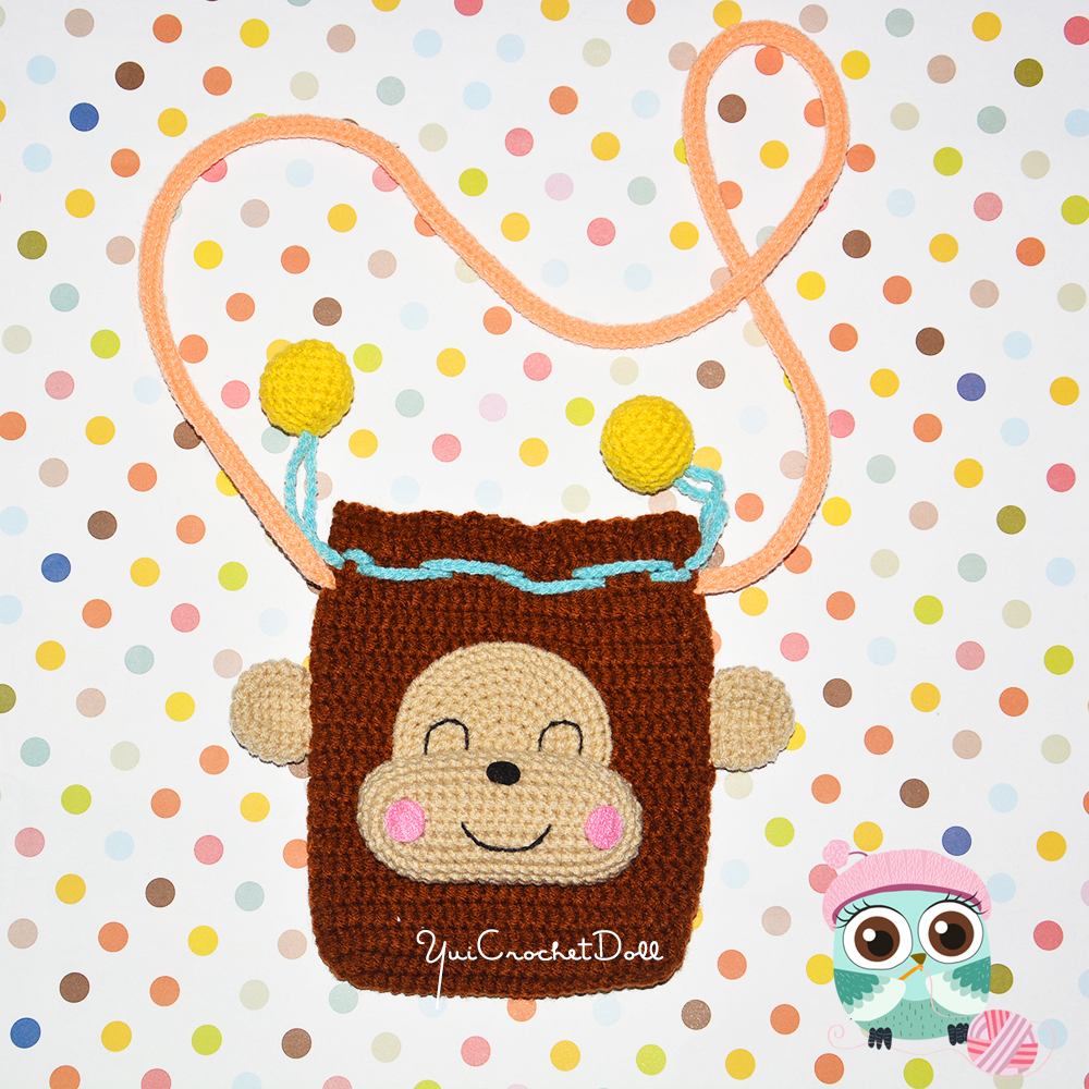 กระเป๋าหูรูดไหมพรม มังกิชิ Monkichi Drawstring Crochet Bag
